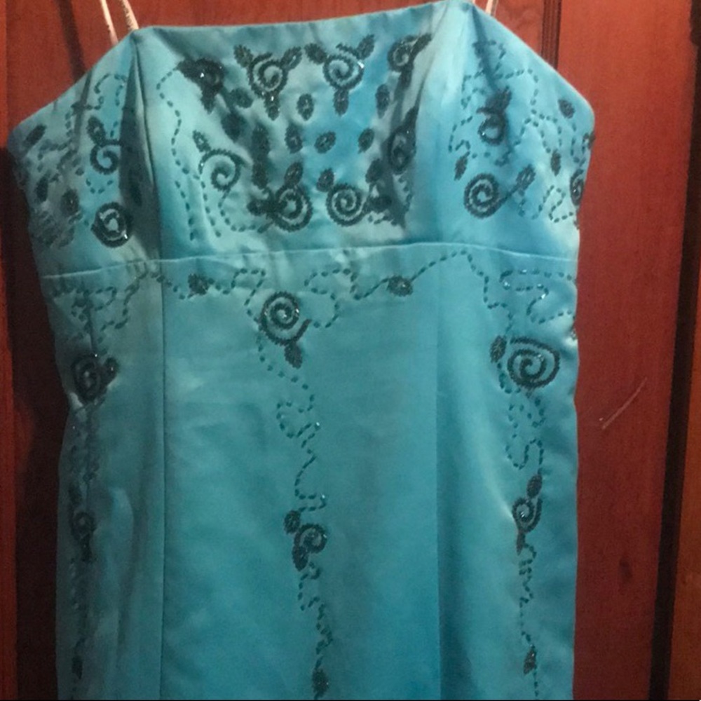 Light Blue/Teal full length dress